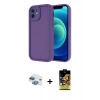 MARSİLYAN™- iPhone 11 Kılıf Yankı Yansıma Özel Seri - Siyah Buffer Cam Ekran Koruyucu + Pers Alüminyum Kamera Lens - GI