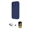 MARSİLYAN™- iPhone 11 Kılıf Yankı Yansıma Özel Seri - Siyah Buffer Cam Ekran Koruyucu + Pers Alüminyum Kamera Lens - LT