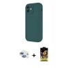 MARSİLYAN™- iPhone 11 Kılıf Yankı Yansıma Özel Seri - Siyah Buffer Cam Ekran Koruyucu + Pers Alüminyum Kamera Lens - GI