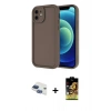 MARSİLYAN™- iPhone 11 Kılıf Yankı Yansıma Özel Seri - Siyah Buffer Cam Ekran Koruyucu + Pers Alüminyum Kamera Lens - LT