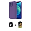 MARSİLYAN™- iPhone 11 Kılıf Yankı Yansıma Özel Seri - Siyah Buffer Cam Ekran Koruyucu + PVD Metal Kamera Lens - YL