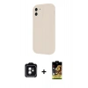 MARSİLYAN™- iPhone 11 Kılıf Yankı Yansıma Özel Seri - Siyah Buffer Cam Ekran Koruyucu + PVD Metal Kamera Lens - YL