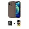 MARSİLYAN™- iPhone 11 Kılıf Yankı Yansıma Özel Seri - Siyah Buffer Cam Ekran Koruyucu + PVD Metal Kamera Lens - YL