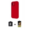 MARSİLYAN™- iPhone 11 Kılıf Yankı Yansıma Özel Seri - Siyah Buffer Cam Ekran Koruyucu + PVD Metal Kamera Lens - YL
