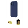 MARSİLYAN™- iPhone 11 Kılıf Yankı Yansıma Özel Seri - Siyah Buffer Cam Ekran Koruyucu + Rainbow Kamera Lens Koruma Cam - KI