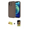 MARSİLYAN™- iPhone 11 Kılıf Yankı Yansıma Özel Seri - Siyah Buffer Cam Ekran Koruyucu + Rainbow Kamera Lens Koruma Cam - KI