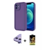 MARSİLYAN™- iPhone 11 Kılıf Yankı Yansıma Özel Seri - Siyah Buffer Cam Ekran Koruyucu + Raze Metal Kamera Lens - MR