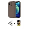 MARSİLYAN™- iPhone 11 Kılıf Yankı Yansıma Özel Seri - Siyah Buffer Cam Ekran Koruyucu + Raze Metal Kamera Lens - GS
