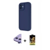 MARSİLYAN™- iPhone 11 Kılıf Yankı Yansıma Özel Seri - Siyah Buffer Cam Ekran Koruyucu + Raze Metal Kamera Lens - MR