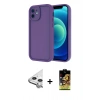 MARSİLYAN™- iPhone 11 Kılıf Yankı Yansıma Özel Seri - Siyah Buffer Cam Ekran Koruyucu + Raze Metal Kamera Lens - GS