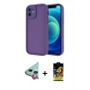 MARSİLYAN™- iPhone 11 Kılıf Yankı Yansıma Özel Seri - Siyah Buffer Cam Ekran Koruyucu + Raze Metal Kamera Lens - KI