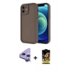 MARSİLYAN™- iPhone 11 Kılıf Yankı Yansıma Özel Seri - Siyah Buffer Cam Ekran Koruyucu + Raze Metal Kamera Lens - MR