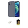MARSİLYAN™- iPhone 11 Kılıf Yankı Yansıma Özel Seri - Siyah Buffer Cam Ekran Koruyucu + Renkli Kamera Lens Koruma Cam - SI