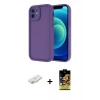 MARSİLYAN™- iPhone 11 Kılıf Yankı Yansıma Özel Seri - Siyah Buffer Cam Ekran Koruyucu + Renkli Kamera Lens Koruma Cam - YL