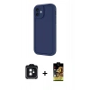 MARSİLYAN™- iPhone 11 Kılıf Yankı Yansıma Özel Seri - Siyah Buffer Cam Ekran Koruyucu + Siyah PVD Metal Kamera Lens