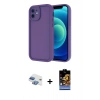 MARSİLYAN™- iPhone 11 Kılıf Yankı Yansıma Özel Seri - Siyah Buffer Hayalet Cam Ekran Koruyucu + Gökkuşağı Pers Alüminyum Kamera Lens