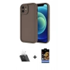 MARSİLYAN™- iPhone 11 Kılıf Yankı Yansıma Özel Seri - Siyah Buffer Hayalet Cam Ekran Koruyucu + Kamera Lens Koruma Cam - SF