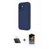 MARSİLYAN™- iPhone 11 Kılıf Yankı Yansıma Özel Seri - Siyah Buffer Hayalet Cam Ekran Koruyucu + Kamera Lens Koruma Cam - SF