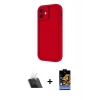 MARSİLYAN™- iPhone 11 Kılıf Yankı Yansıma Özel Seri - Siyah Buffer Hayalet Cam Ekran Koruyucu + Kamera Lens Koruma Cam - SF
