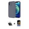 MARSİLYAN™- iPhone 11 Kılıf Yankı Yansıma Özel Seri - Siyah Buffer Hayalet Cam Ekran Koruyucu + Kamera Lens Koruma Cam - SF