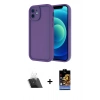 MARSİLYAN™- iPhone 11 Kılıf Yankı Yansıma Özel Seri - Siyah Buffer Hayalet Cam Ekran Koruyucu + Kamera Lens Koruma Cam - SF