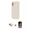 MARSİLYAN™- iPhone 11 Kılıf Yankı Yansıma Özel Seri - Siyah Buffer Hayalet Cam Ekran Koruyucu + Pers Alüminyum Kamera Lens - KI