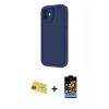 MARSİLYAN™- iPhone 11 Kılıf Yankı Yansıma Özel Seri - Siyah Buffer Hayalet Cam Ekran Koruyucu + Kırmızı Rainbow Kamera Lens Koruma Cam