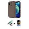 MARSİLYAN™- iPhone 11 Kılıf Yankı Yansıma Özel Seri - Siyah Buffer Hayalet Cam Ekran Koruyucu + Raze Metal Kamera Lens - KI