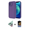 MARSİLYAN™- iPhone 11 Kılıf Yankı Yansıma Özel Seri - Siyah Buffer Hayalet Cam Ekran Koruyucu + Raze Metal Kamera Lens - KI