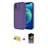 MARSİLYAN™- iPhone 11 Kılıf Yankı Yansıma Özel Seri - Siyah Buffer Hayalet Cam Ekran Koruyucu + Kırmızı Rainbow Kamera Lens Koruma Cam