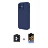 MARSİLYAN™- iPhone 11 Kılıf Yankı Yansıma Özel Seri - Siyah Buffer Hayalet Cam Ekran Koruyucu + PVD Metal Kamera Lens - MI