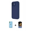 MARSİLYAN™- iPhone 11 Kılıf Yankı Yansıma Özel Seri - Siyah Buffer Hayalet Cam Ekran Koruyucu + Neon Fosforlu Kamera Lens - YL