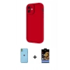 MARSİLYAN™- iPhone 11 Kılıf Yankı Yansıma Özel Seri - Siyah Buffer Hayalet Cam Ekran Koruyucu + Neon Fosforlu Kamera Lens - YL