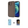 MARSİLYAN™- iPhone 11 Kılıf Yankı Yansıma Özel Seri - Siyah Buffer Hayalet Cam Ekran Koruyucu + Neon Fosforlu Kamera Lens - YL