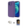 MARSİLYAN™- iPhone 11 Kılıf Yankı Yansıma Özel Seri - Siyah Buffer Hayalet Cam Ekran Koruyucu + Pers Alüminyum Kamera Lens - GD
