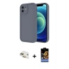 MARSİLYAN™- iPhone 11 Kılıf Yankı Yansıma Özel Seri - Siyah Buffer Hayalet Cam Ekran Koruyucu + Pers Alüminyum Kamera Lens - GD