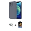 MARSİLYAN™- iPhone 11 Kılıf Yankı Yansıma Özel Seri - Siyah Buffer Hayalet Cam Ekran Koruyucu + Pers Alüminyum Kamera Lens - YL