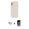 MARSİLYAN™- iPhone 11 Kılıf Yankı Yansıma Özel Seri - Siyah Buffer Hayalet Cam Ekran Koruyucu + Pers Alüminyum Kamera Lens - YL