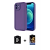 MARSİLYAN™- iPhone 11 Kılıf Yankı Yansıma Özel Seri - Siyah Buffer Hayalet Cam Ekran Koruyucu + PVD Metal Kamera Lens - TU