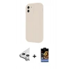 MARSİLYAN™- iPhone 11 Kılıf Yankı Yansıma Özel Seri - Siyah Buffer Hayalet Cam Ekran Koruyucu + Raze Metal Kamera Lens - GS