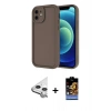 MARSİLYAN™- iPhone 11 Kılıf Yankı Yansıma Özel Seri - Siyah Buffer Hayalet Cam Ekran Koruyucu + Raze Metal Kamera Lens - GS
