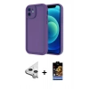 MARSİLYAN™- iPhone 11 Kılıf Yankı Yansıma Özel Seri - Siyah Buffer Hayalet Cam Ekran Koruyucu + Raze Metal Kamera Lens - GS