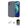 MARSİLYAN™- iPhone 11 Kılıf Yankı Yansıma Özel Seri - Siyah Buffer Hayalet Cam Ekran Koruyucu + Renkli Kamera Lens Koruma Cam - TU