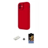MARSİLYAN™- iPhone 11 Kılıf Yankı Yansıma Özel Seri - Siyah Buffer Hayalet Cam Ekran Koruyucu + Renkli Kamera Lens Koruma Cam - TU