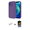 MARSİLYAN™- iPhone 11 Kılıf Yankı Yansıma Özel Seri - Siyah Buffer Hayalet Cam Ekran Koruyucu + Renkli Kamera Lens Koruma Cam - YL