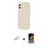 MARSİLYAN™- iPhone 11 Kılıf Yankı Yansıma Özel Seri - Siyah Buffer Hayalet Cam Ekran Koruyucu + Renkli Kamera Lens Koruma Cam - SI