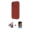 MARSİLYAN™- iPhone 11 Kılıf Yankı Yansıma Özel Seri - Siyah Buffer Hayalet Cam Ekran Koruyucu + Raze Metal Kamera Lens - SH