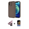 MARSİLYAN™- iPhone 11 Kılıf Yankı Yansıma Özel Seri - Siyah Buffer Hayalet Cam Ekran Koruyucu + Raze Metal Kamera Lens - SH