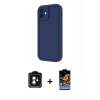MARSİLYAN™- iPhone 11 Kılıf Yankı Yansıma Özel Seri - Siyah Buffer Hayalet Cam Ekran Koruyucu + Yeşil PVD Metal Kamera Lens