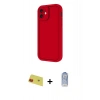MARSİLYAN™- iPhone 11 Kılıf Yankı Yansıma Özel Seri - Siyah Joko Magic 5D Cam + Kırmızı Rainbow Kamera Lens Koruma Cam